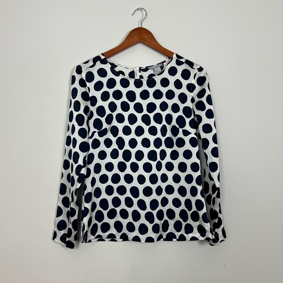 H&M Tops - H&M Blue and White Polka Dot Blouse